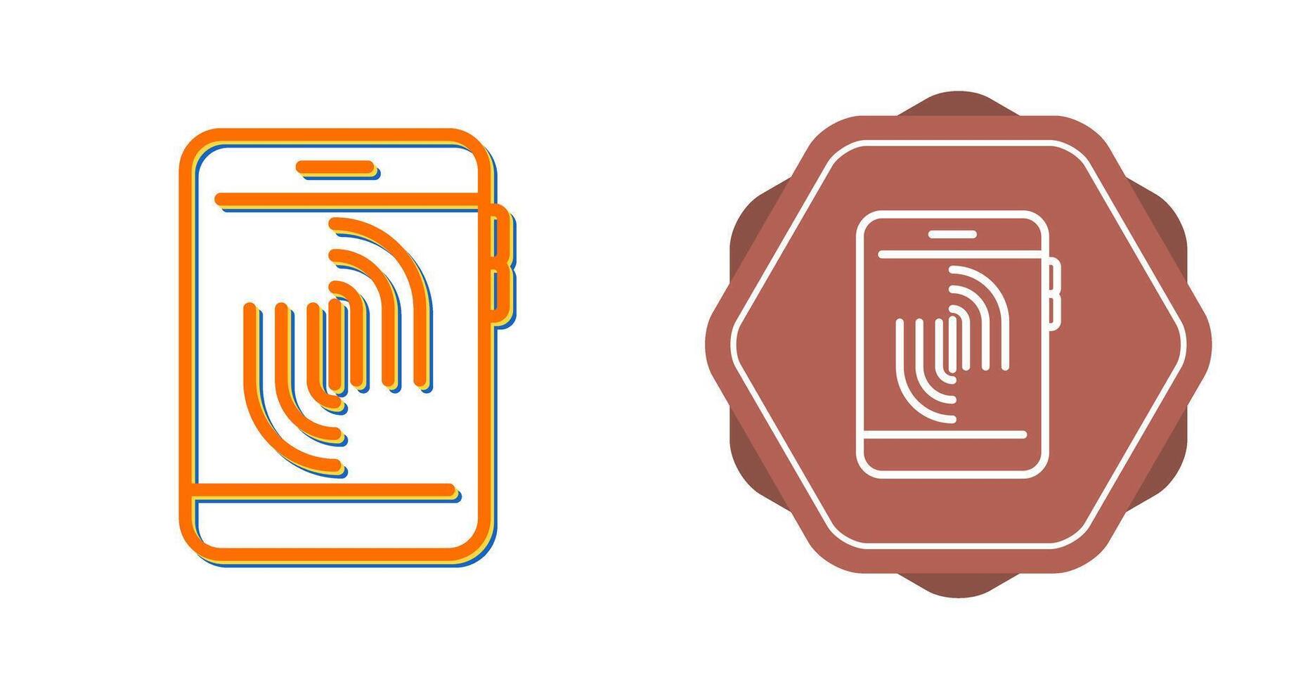 Fingerprint Scanning Vector Icon