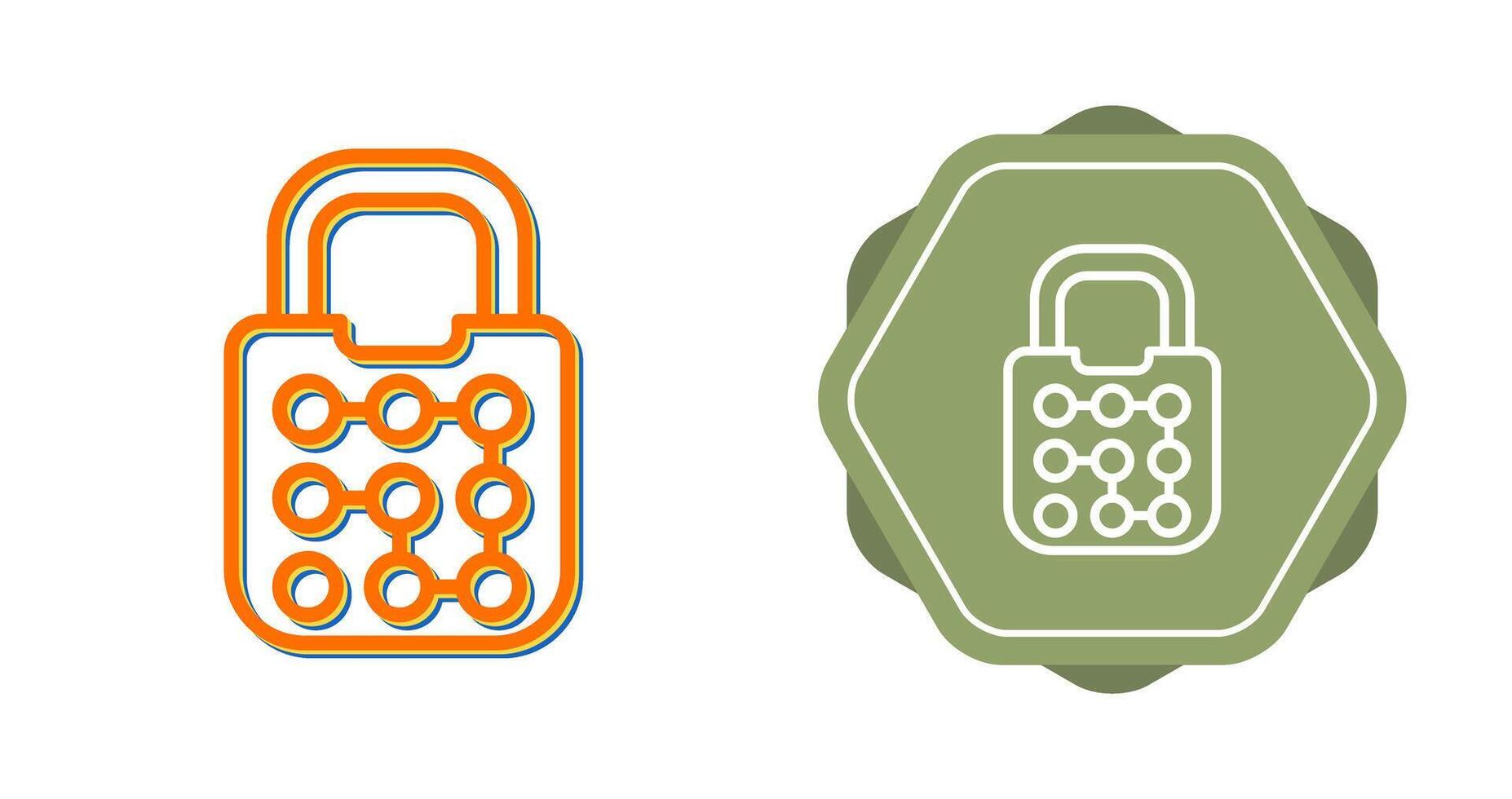 Pattern Lock Vector Icon