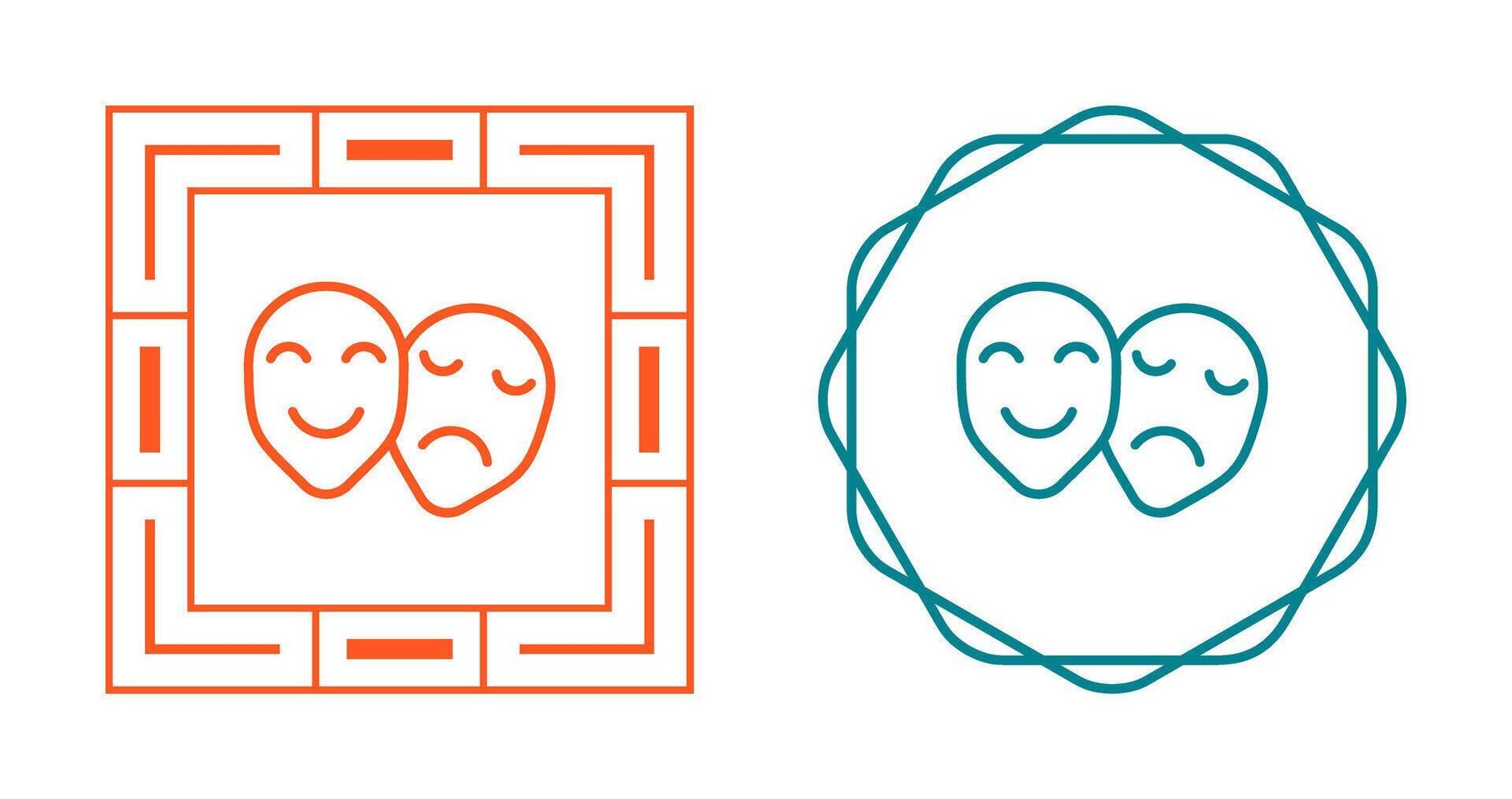 Theatre masks Vector Icon