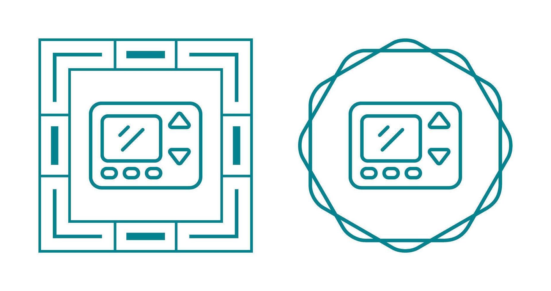 icono de vector de termostato inteligente