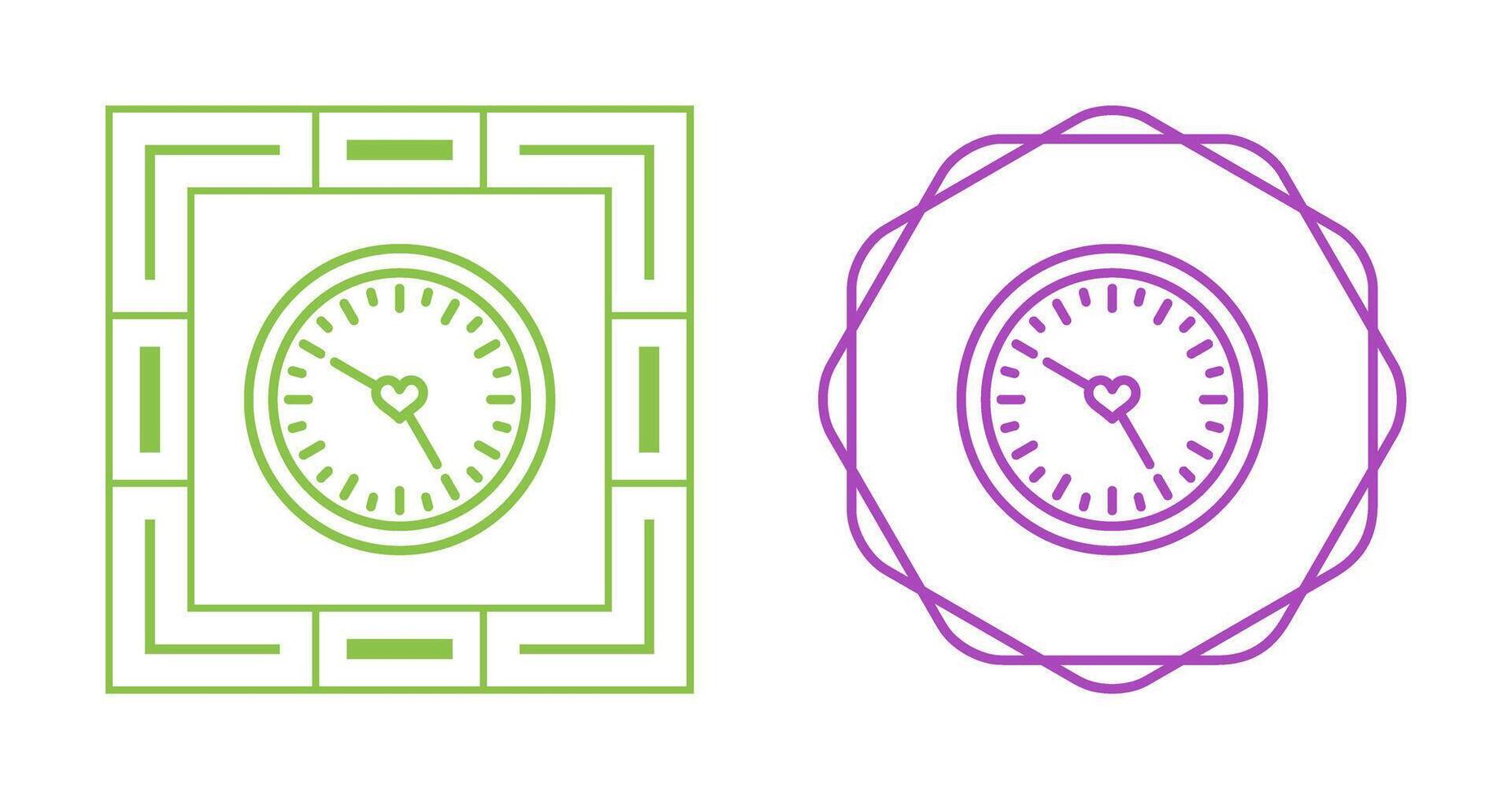 Love clock Vector Icon