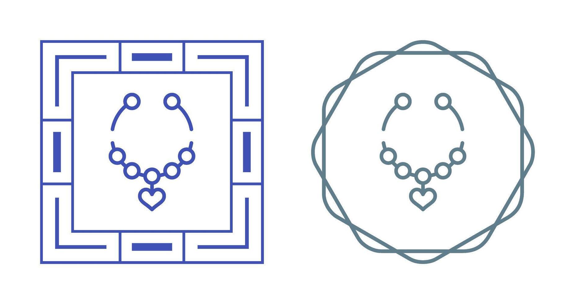 Heart Shaped Necklace Vector Icon