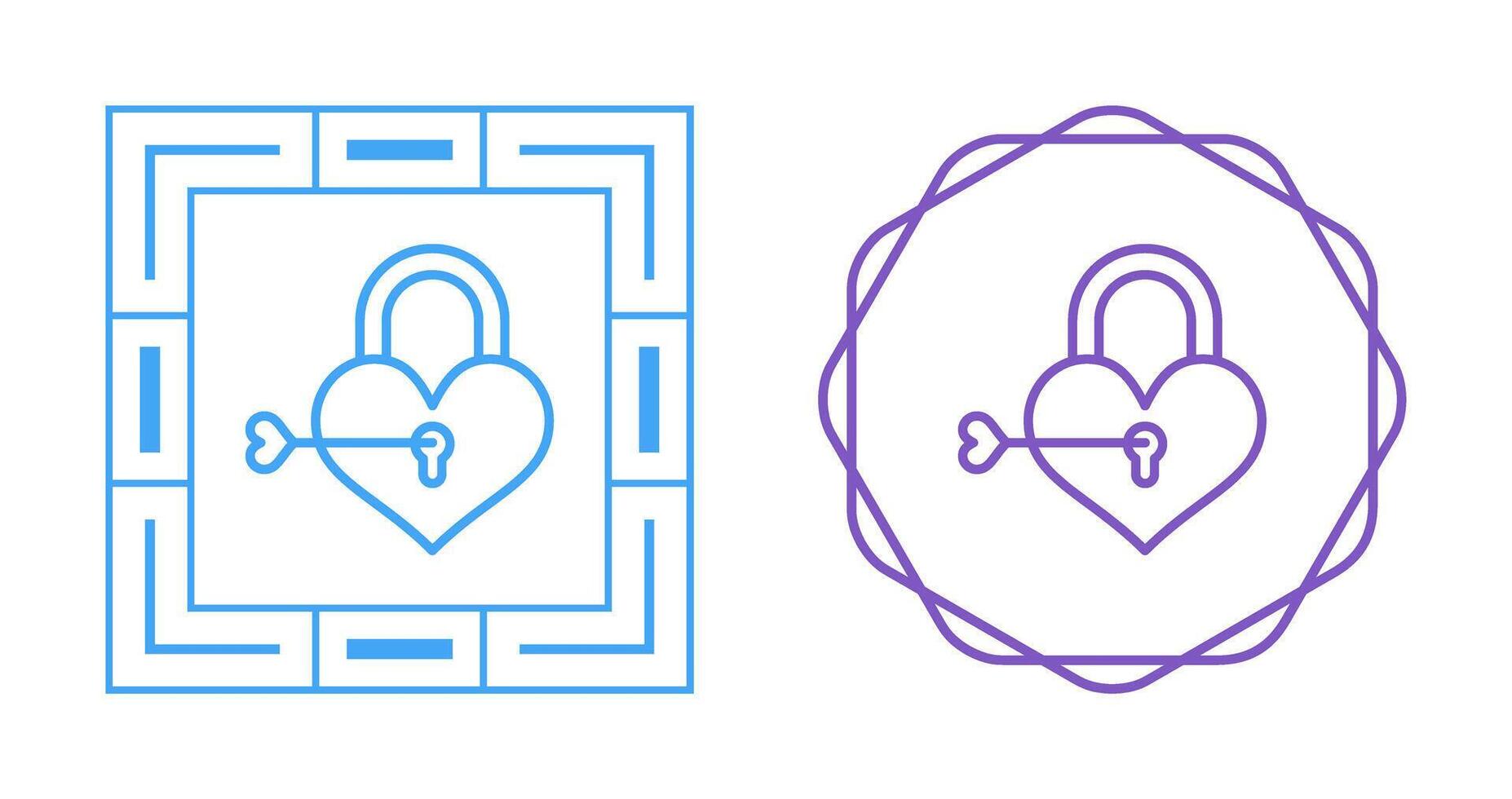 Love lock Vector Icon