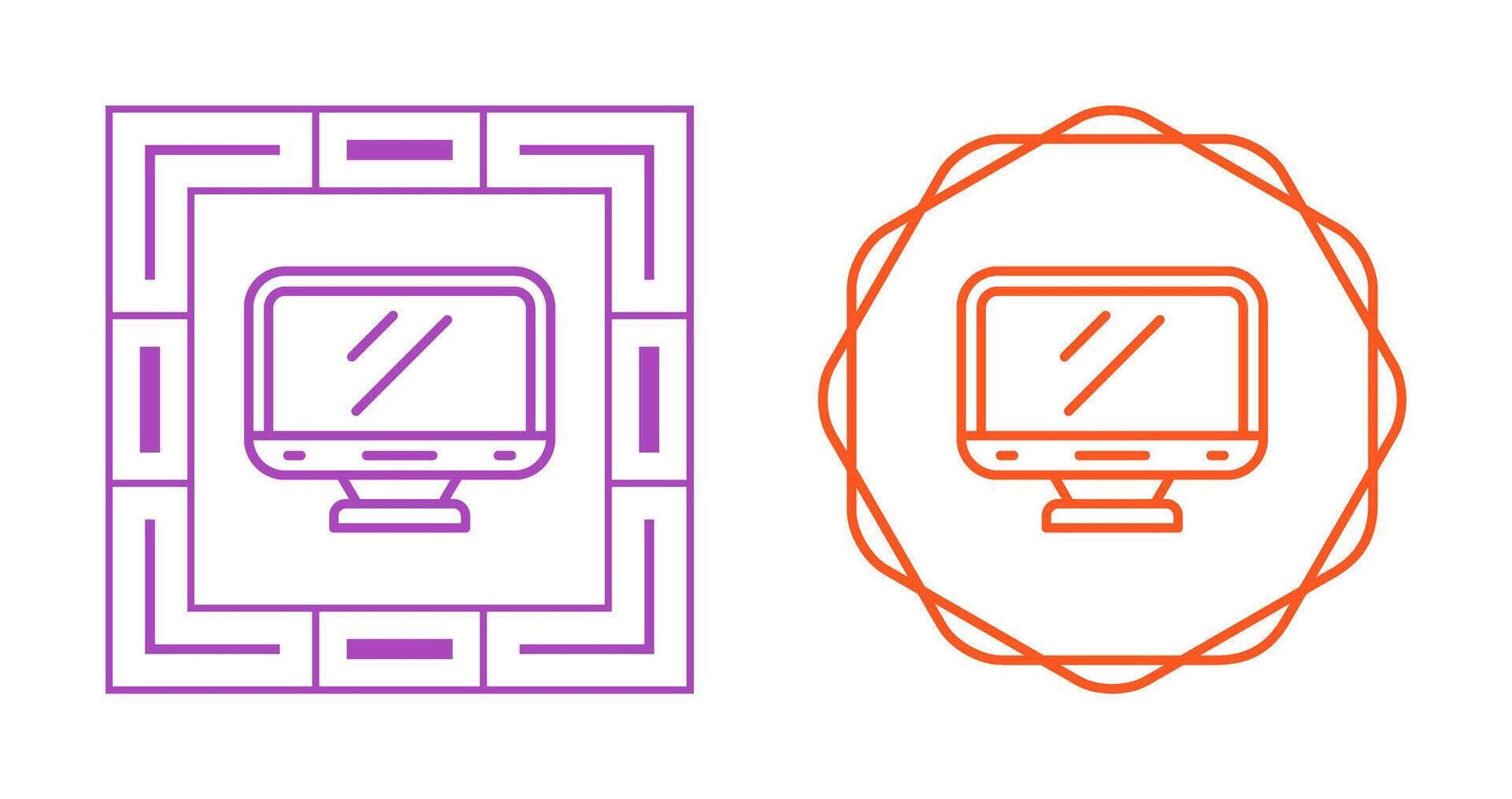 Desktop Computer Vector Icon