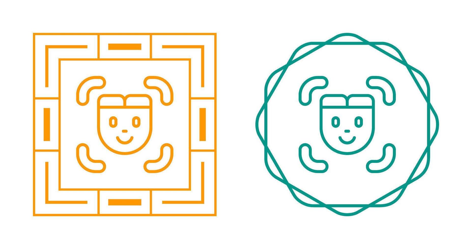 Facial Recognition Vector Icon