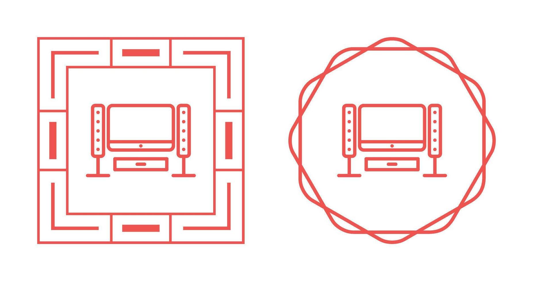 hogar teatro sistema vector icono