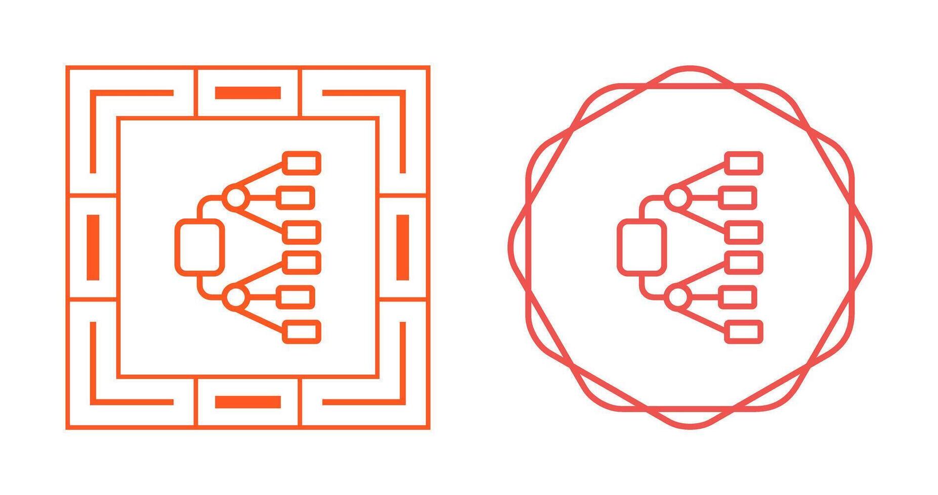 red diagrama vector icono