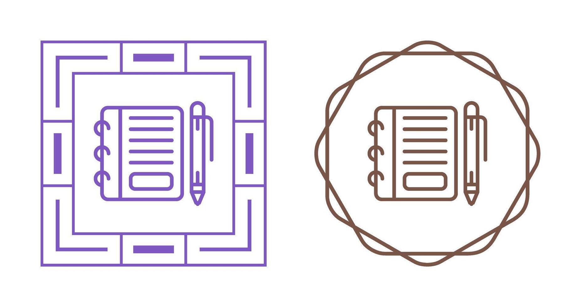 Notepad with pen Vector Icon