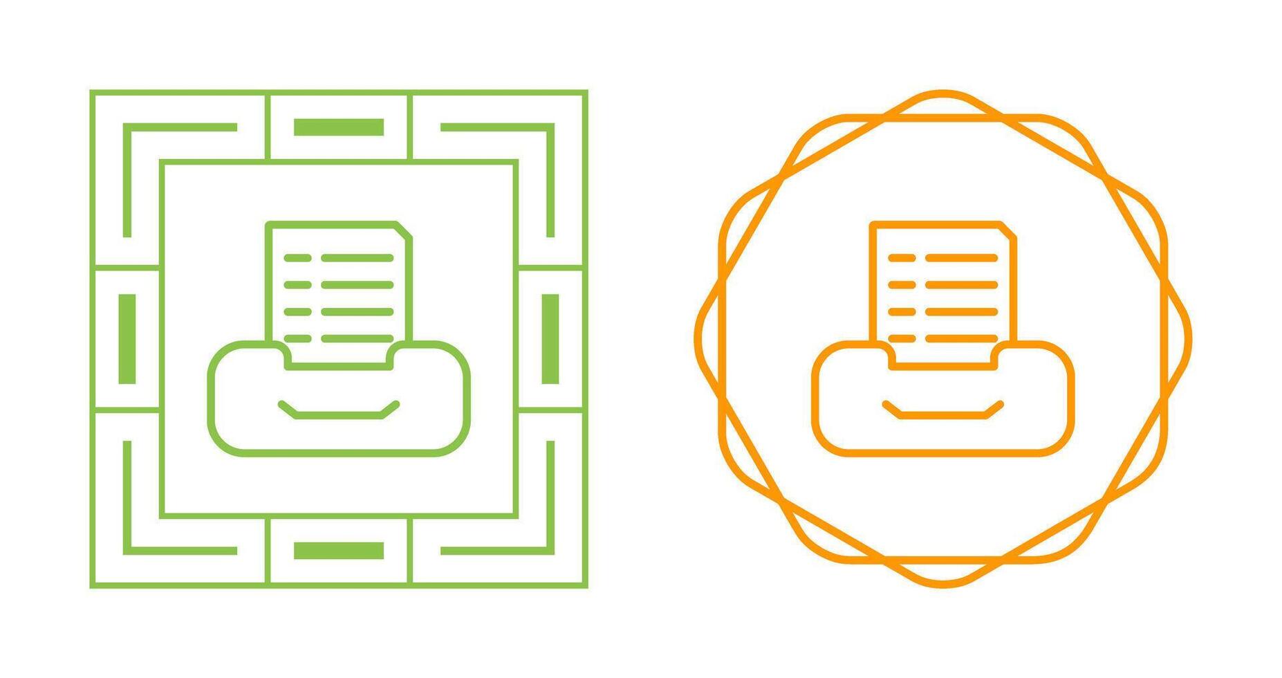 Filing cabinet with files Vector Icon