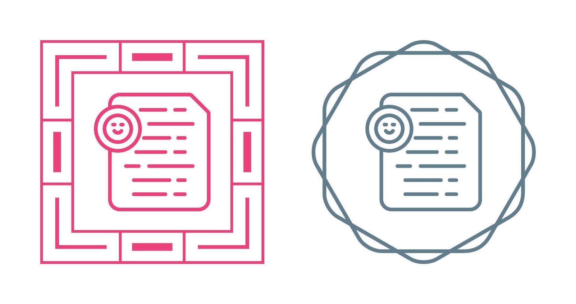 Document Insert Emoji Vector Icon