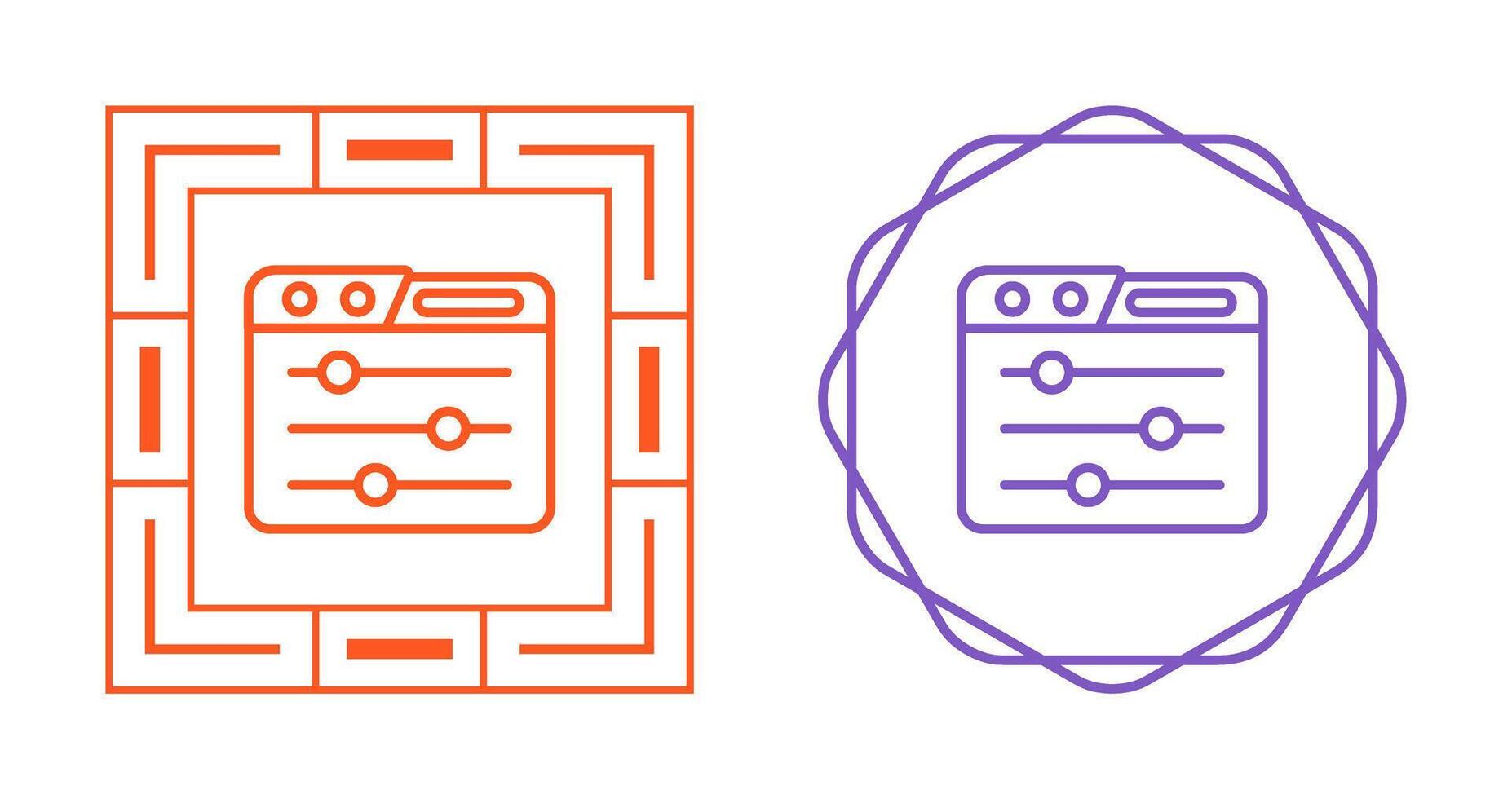 icono de vector de panel de control