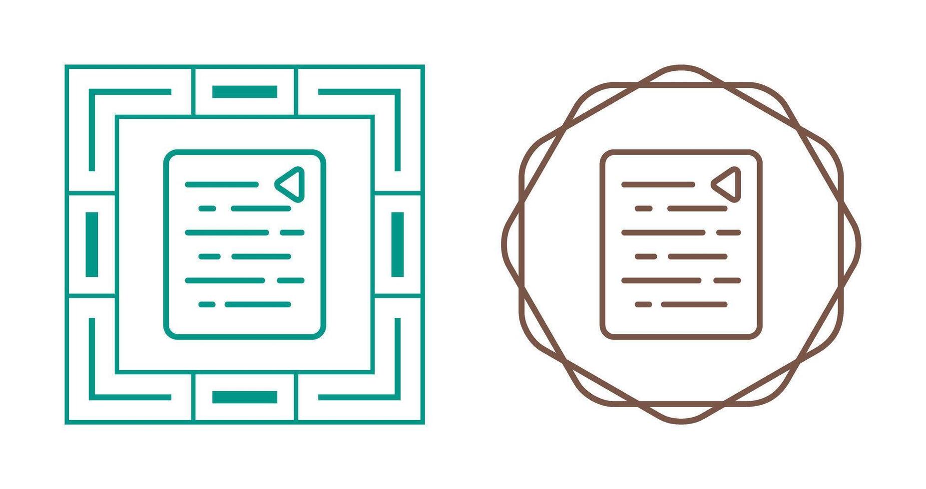 Document Outdent Vector Icon