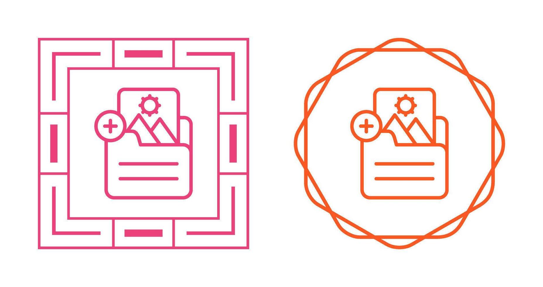 Document Insert Image Vector Icon