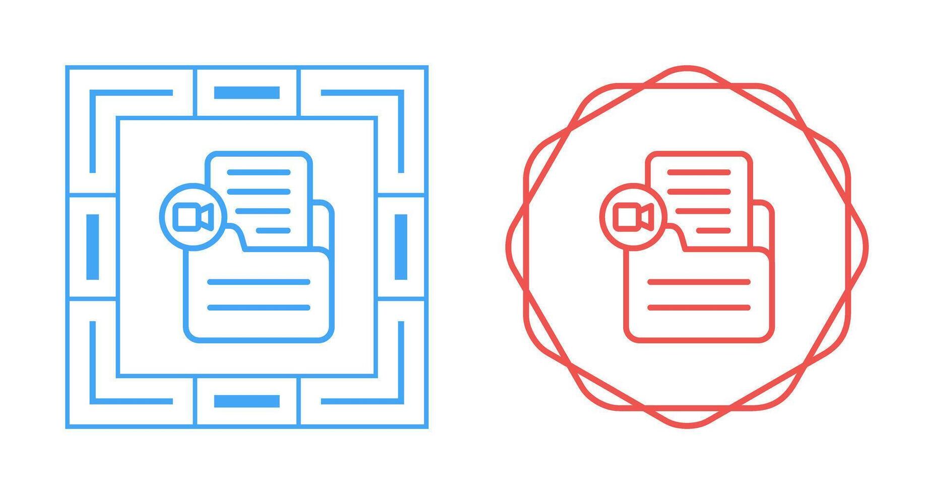 Document Insert Video Vector Icon