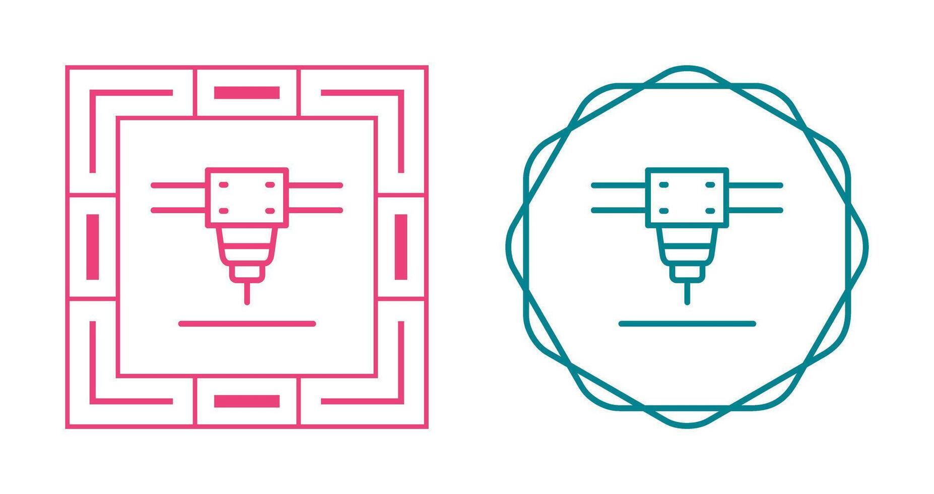 Laser Cutting Machine Vector Icon