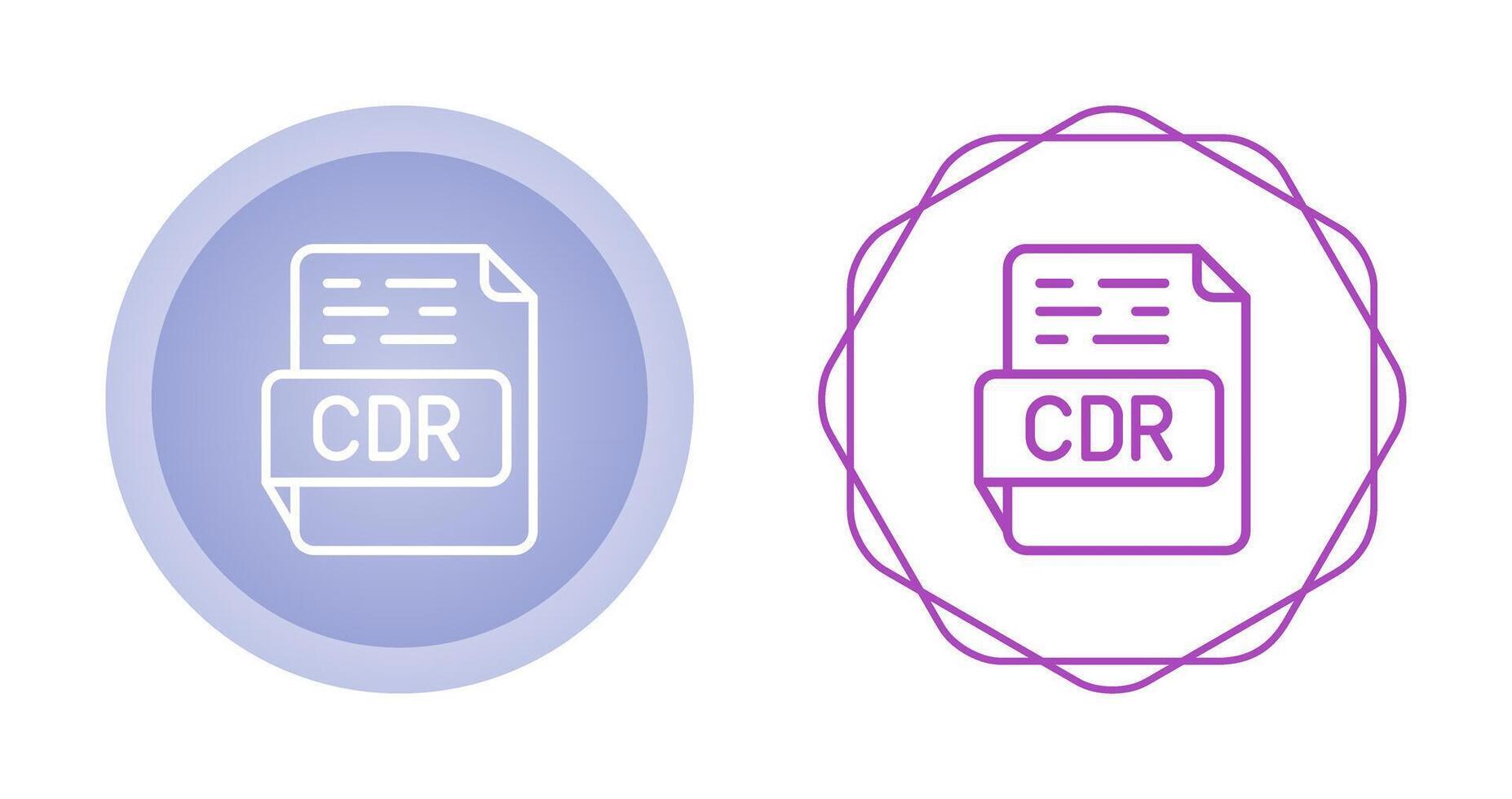 icono de vector de cdr