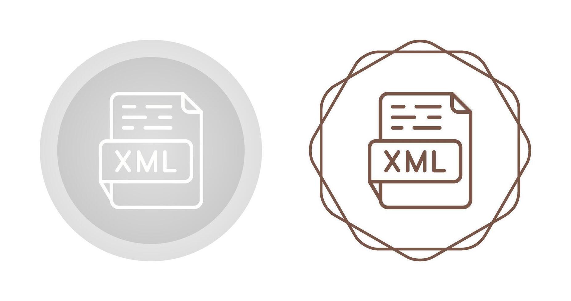 icono de vector xml