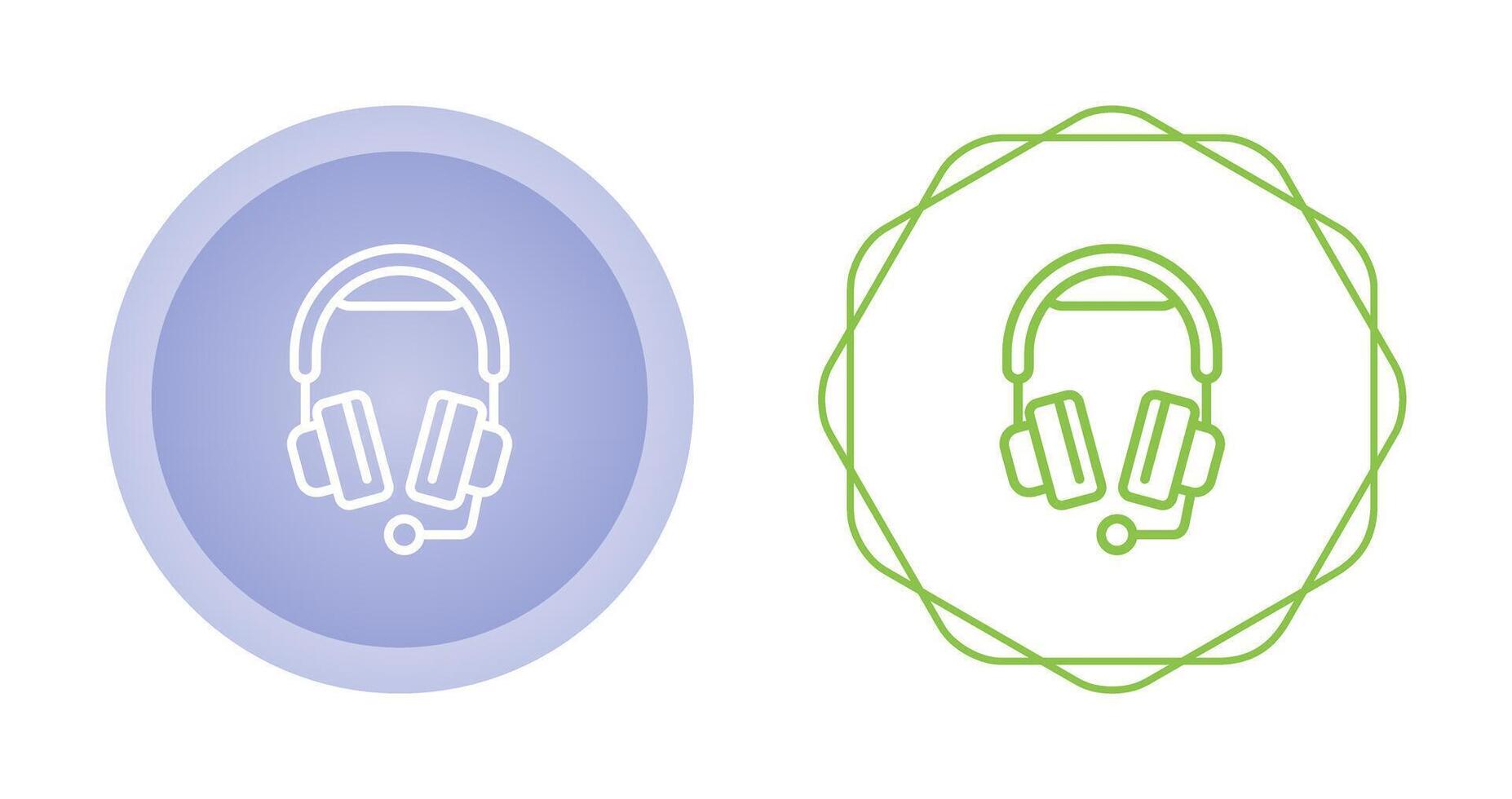 Headphones with Microphone Vector Icon