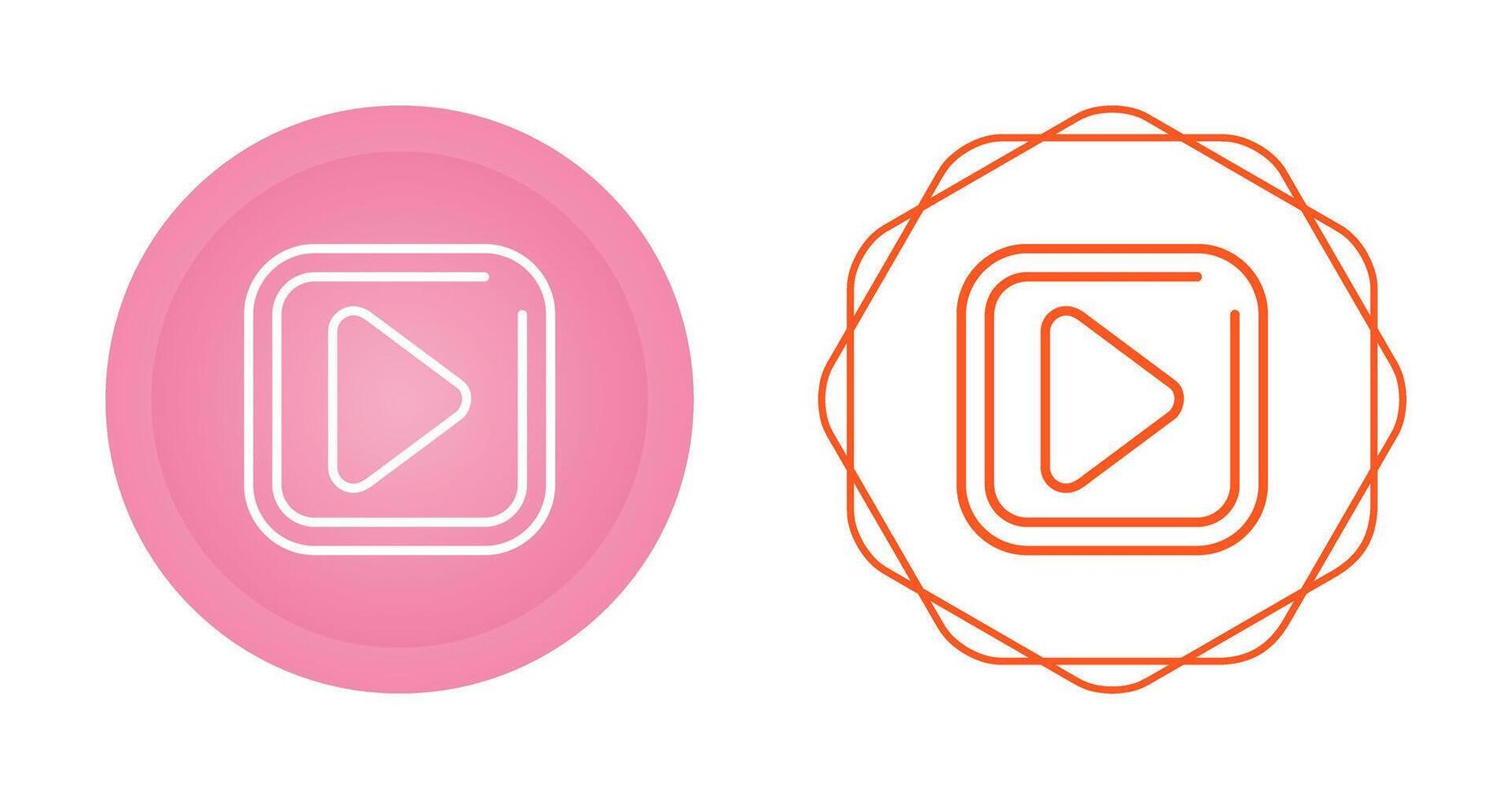 Play Sqaure Vector Icon