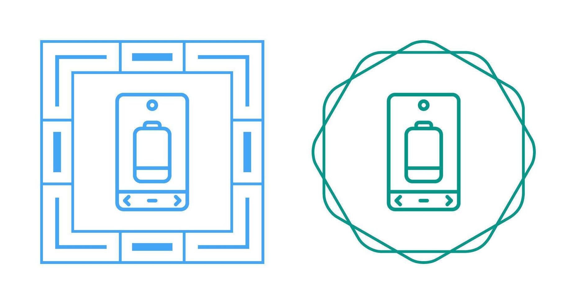 icono de vector de batería baja