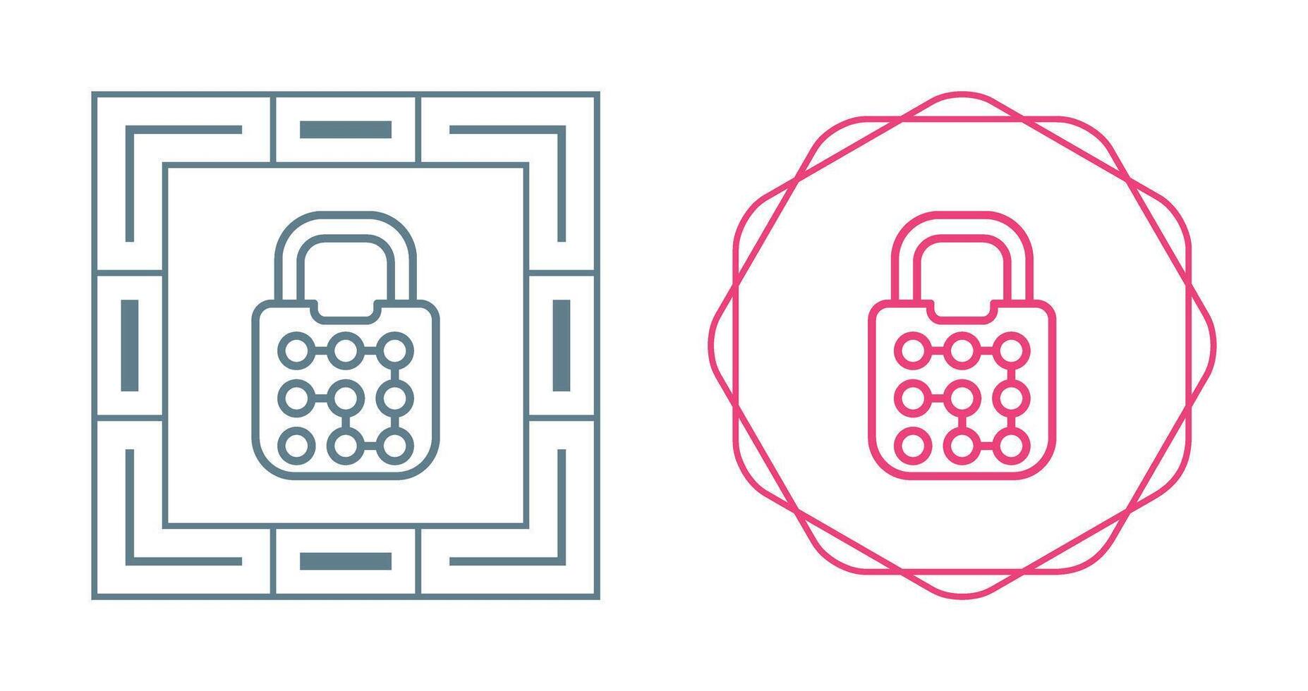 Pattern Lock Vector Icon