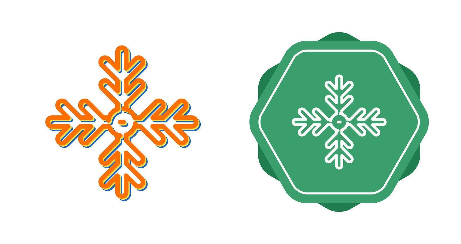 icono de vector de copo de nieve