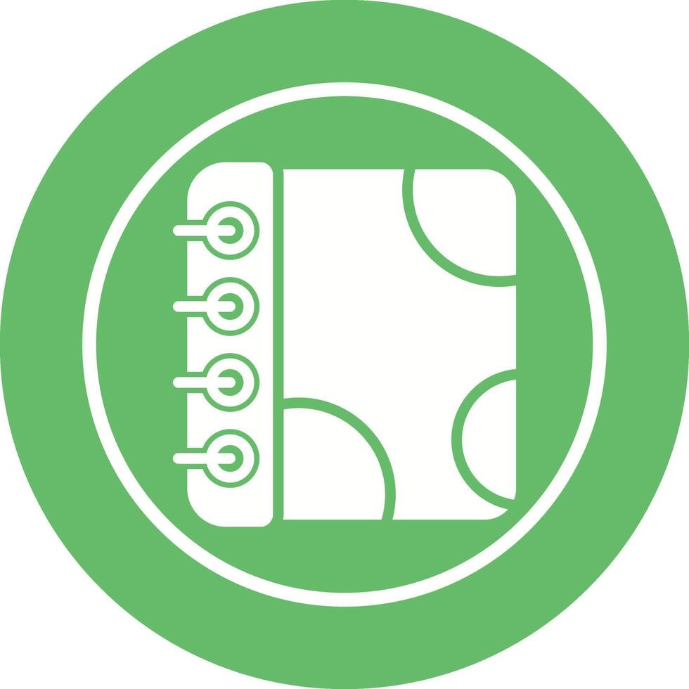 Notebook with Decorative Vector Icon