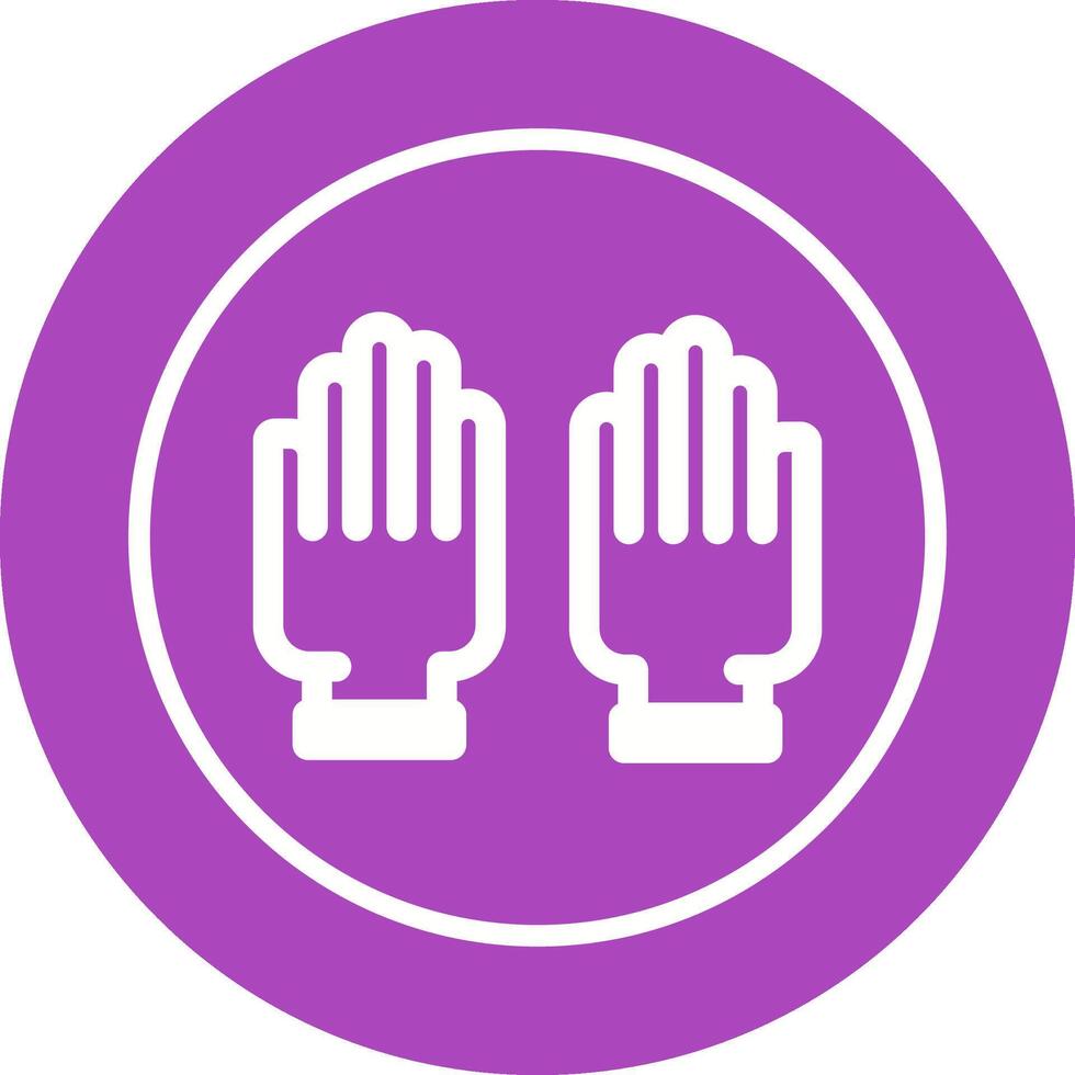 Rubber Gloves Vector Icon