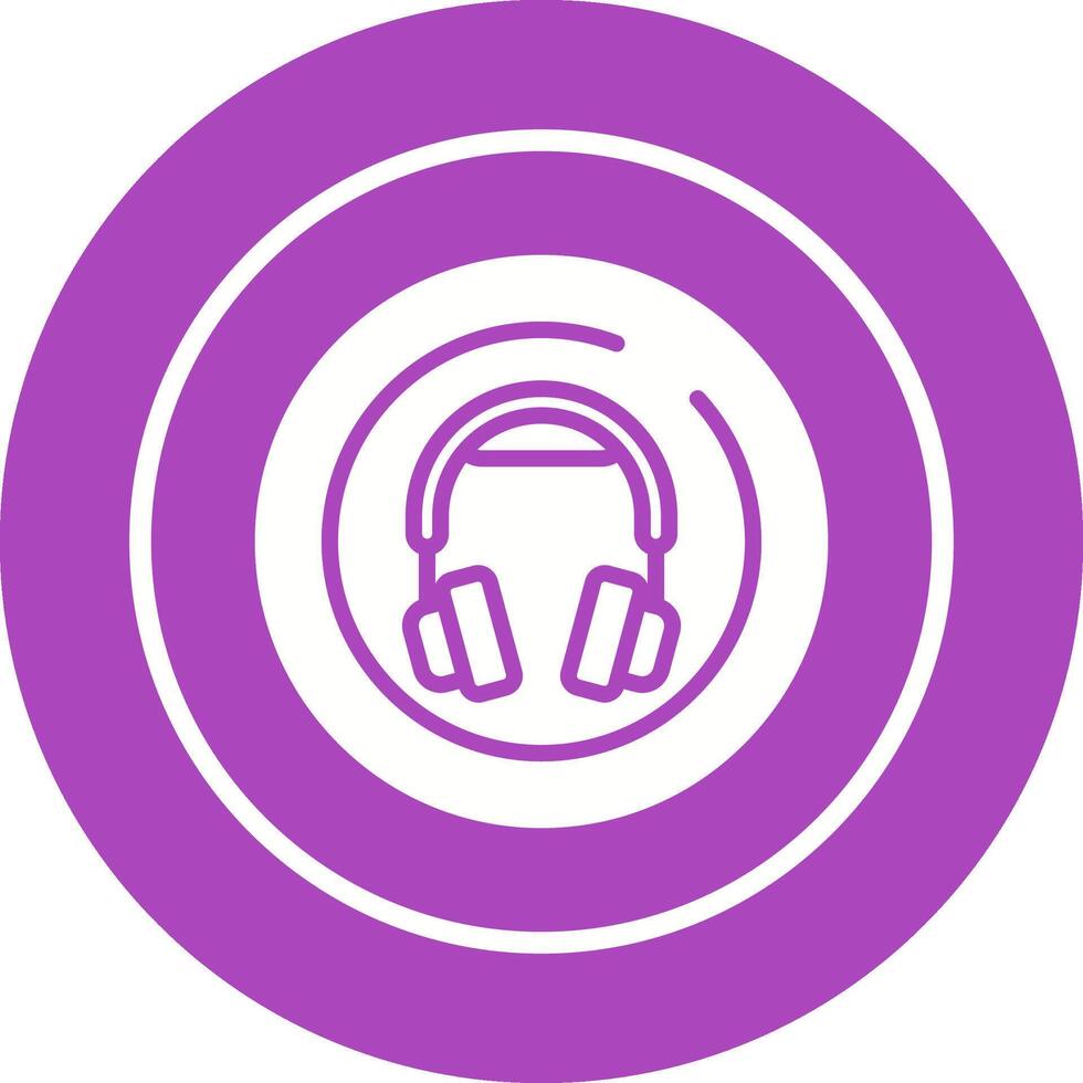 Headphones Circle Vector Icon