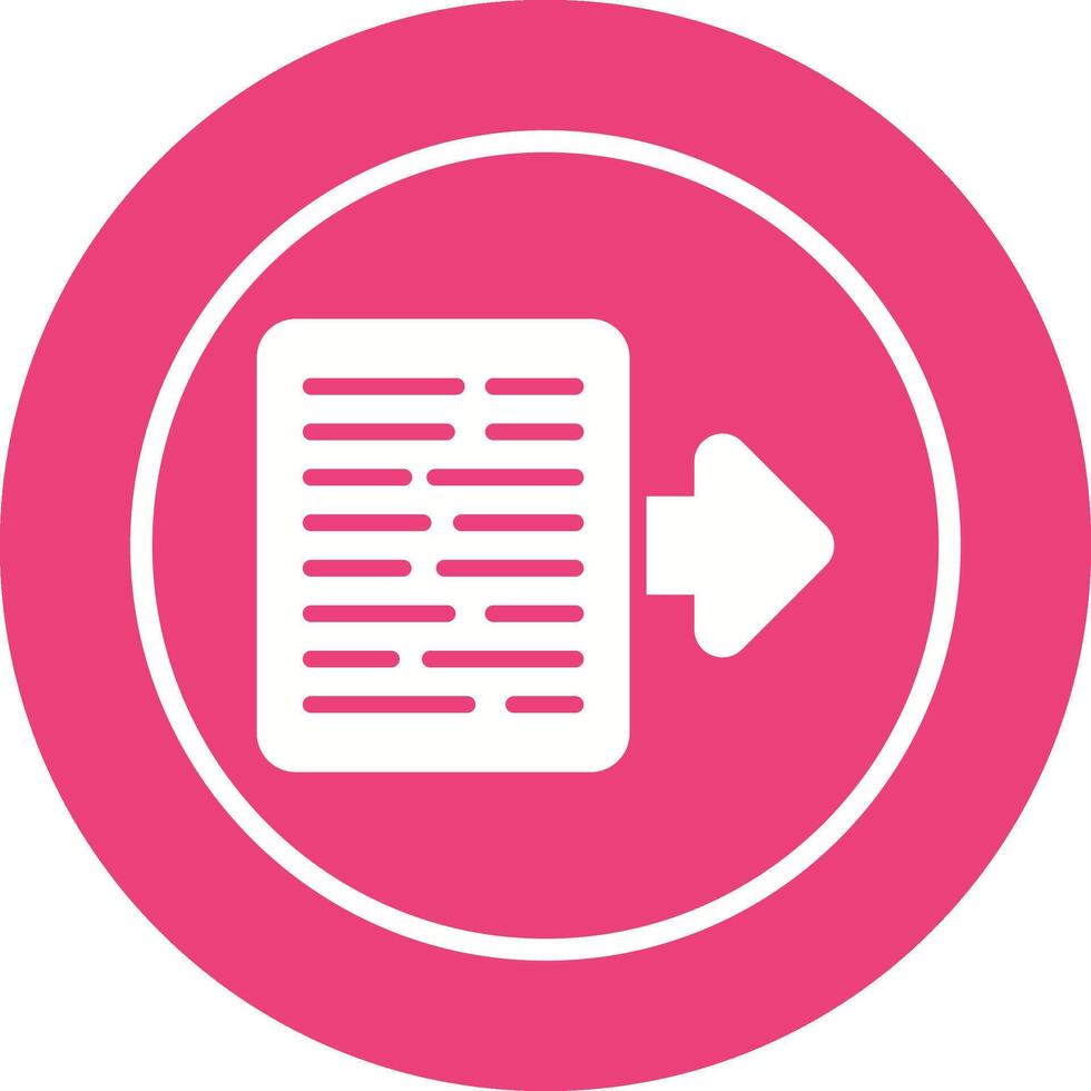 Document Export Vector Icon