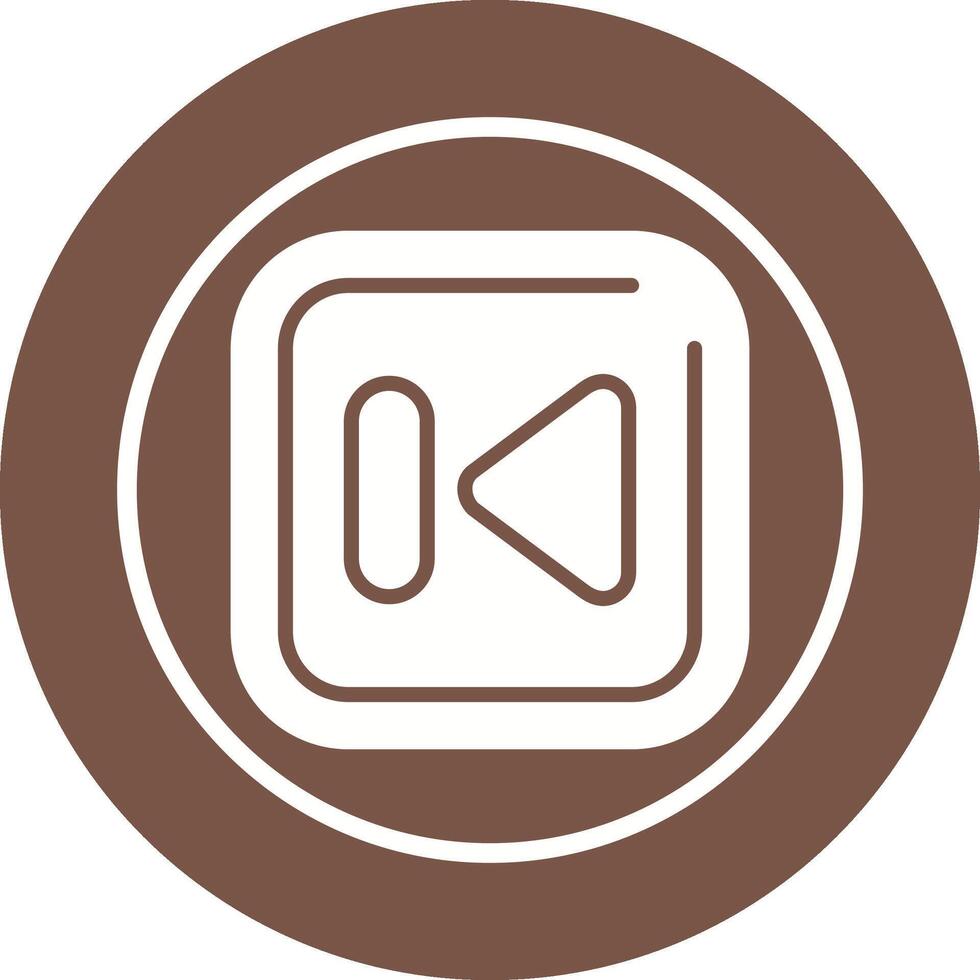 Previous Track Square Vector Icon