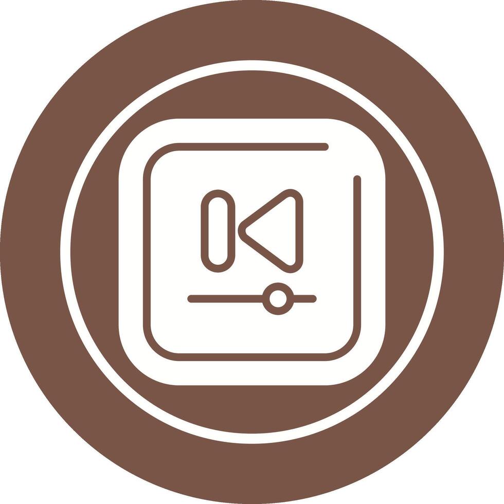 Video Previous Track Square Vector Icon