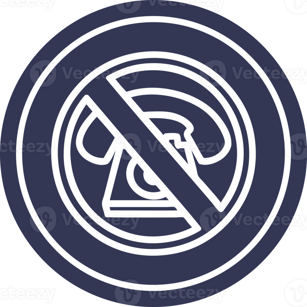 no cold calling circular icon png