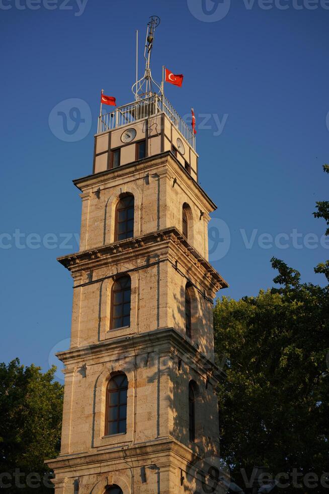 Tophane Clock Tower in Bursa, Turkiye photo