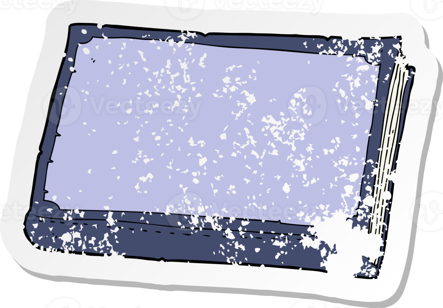 retro distressed sticker of a cartoon book png
