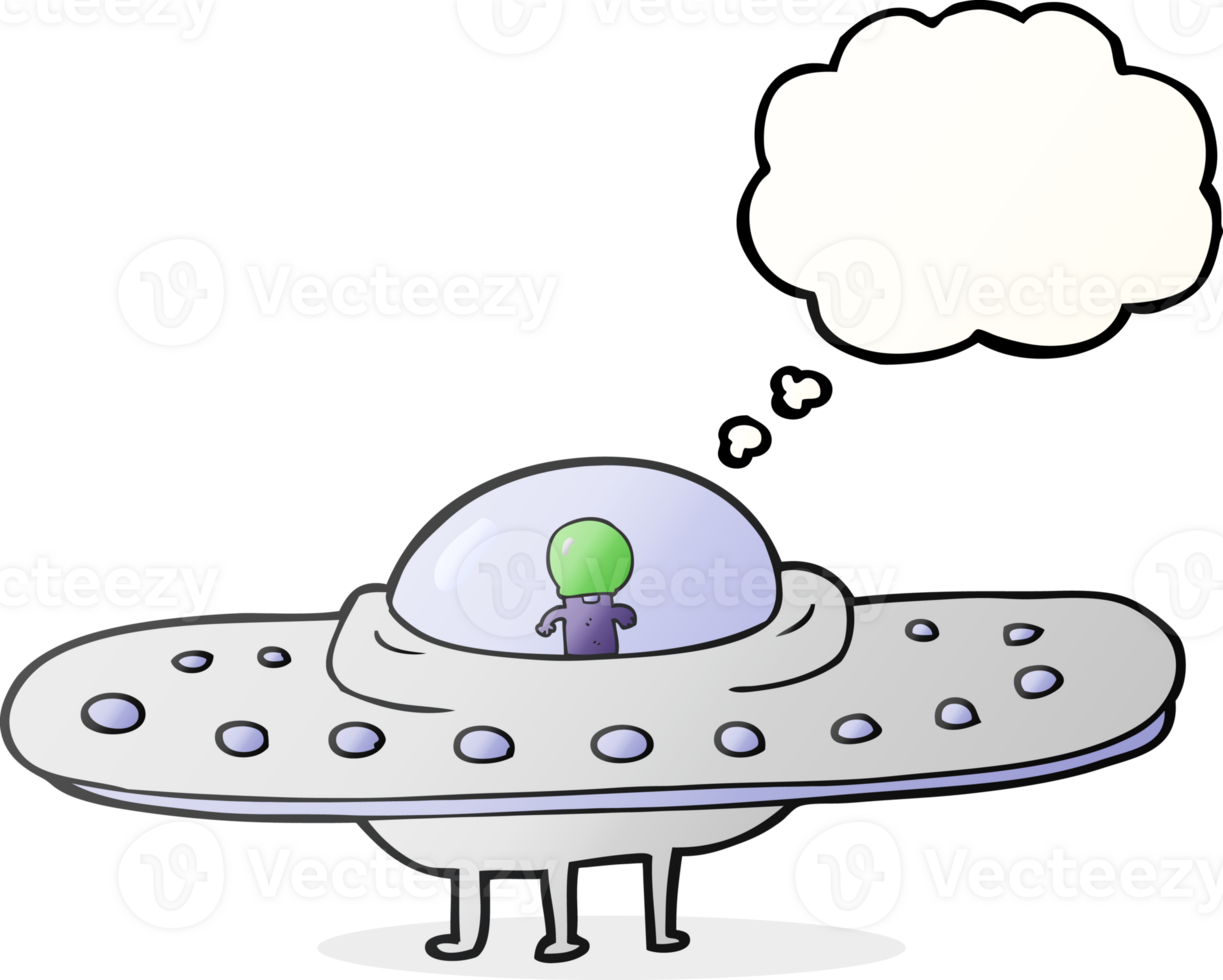 thought bubble cartoon flying saucer png