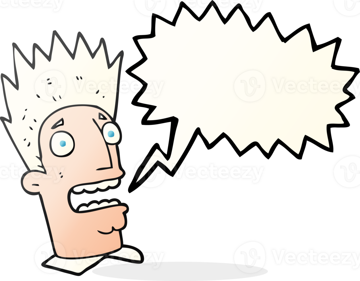 speech bubble cartoon shocked man png