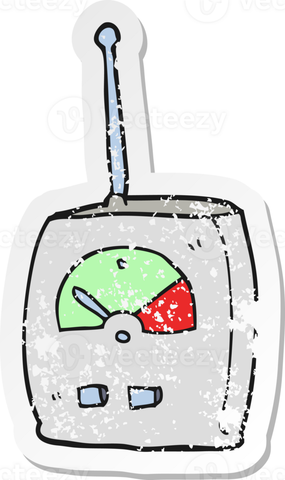 retro distressed sticker of a cartoon science equipment png