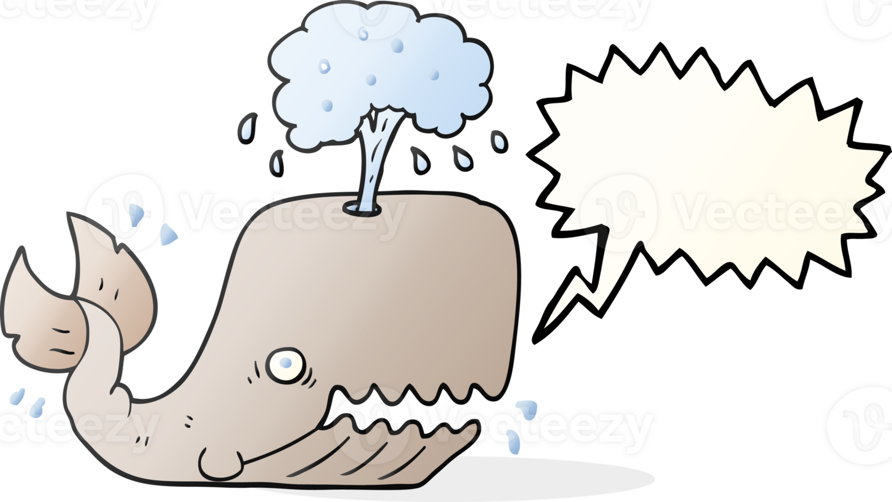speech bubble cartoon whale spouting water png