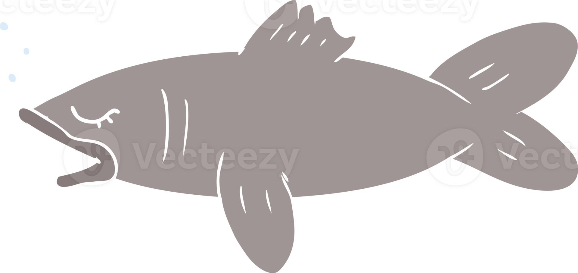 flat color style cartoon fish png