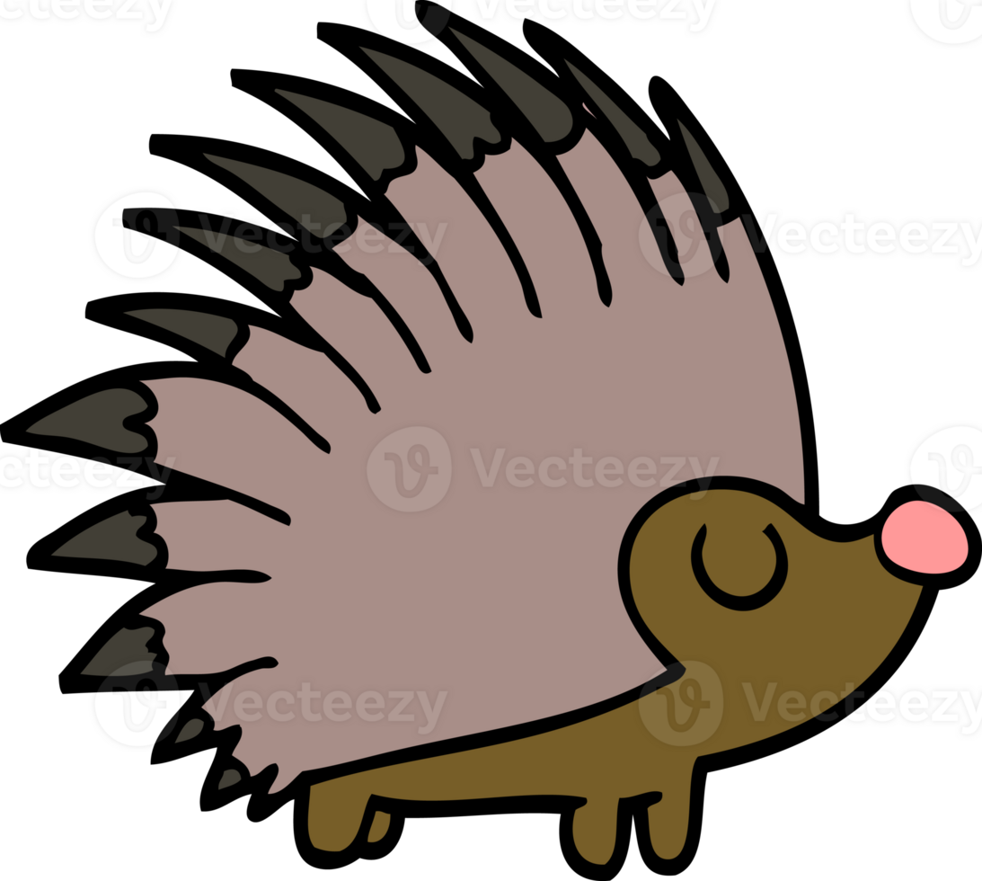 cartoon doodle spiky hedgehog png