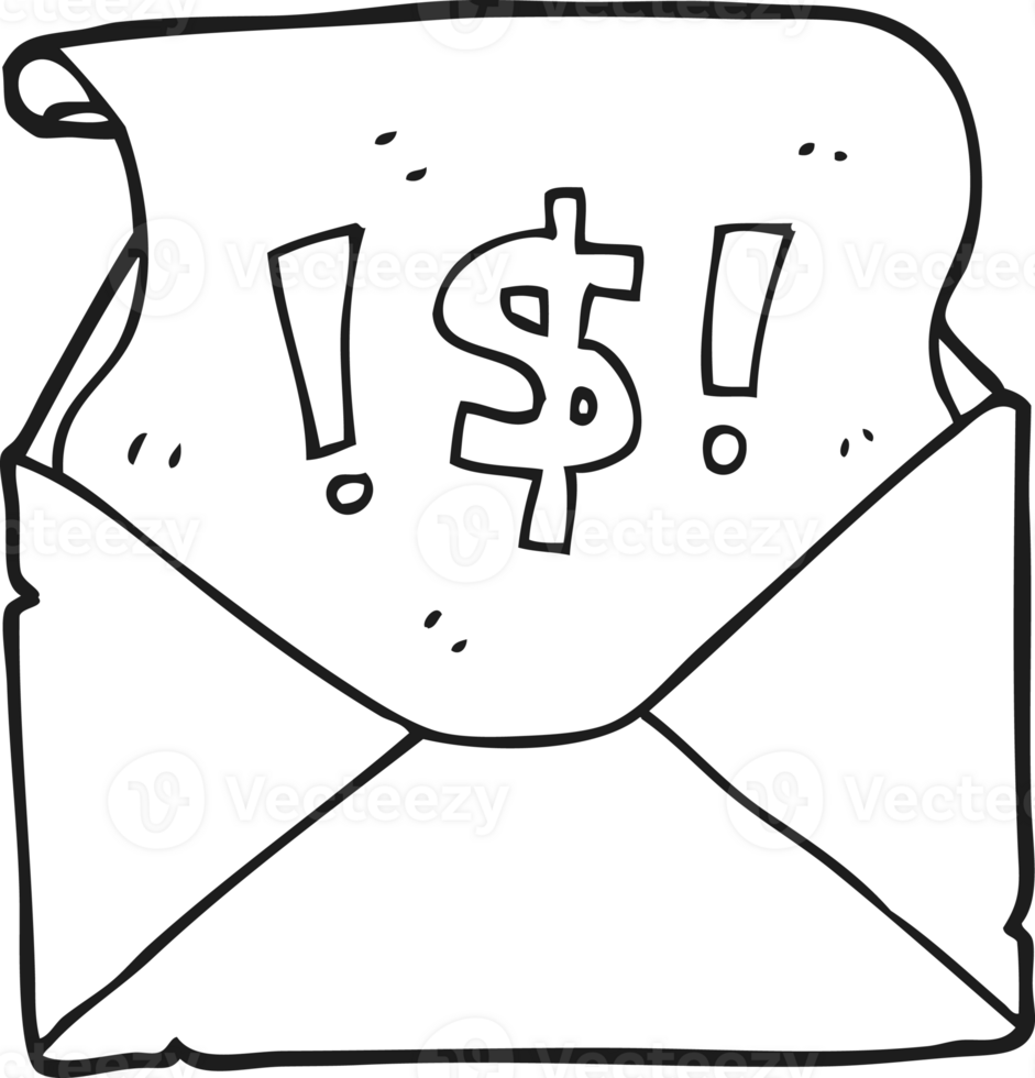 black and white cartoon abusive letter png