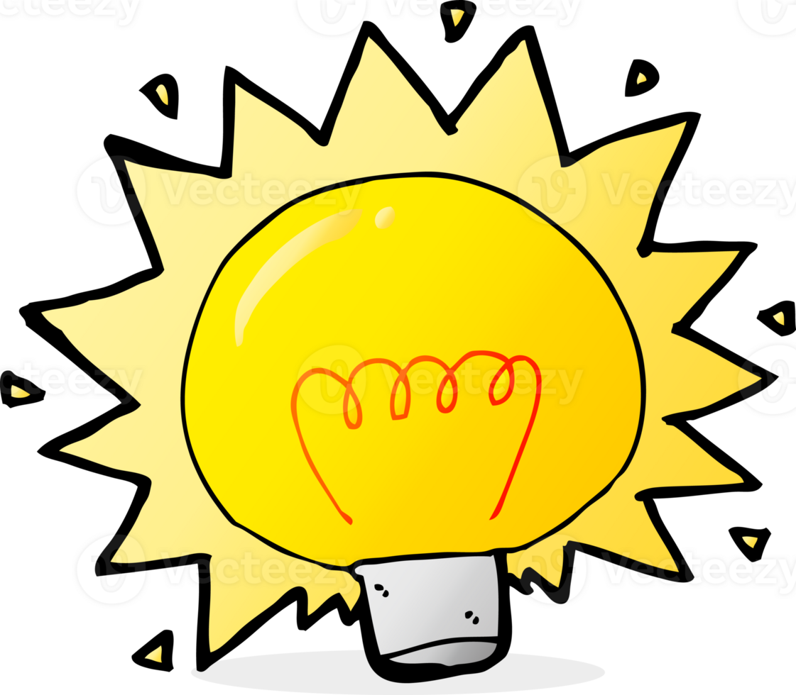 cartoon electric light bulb png
