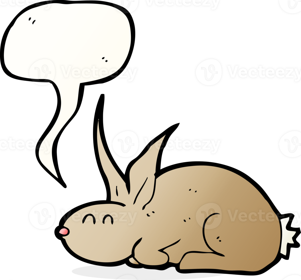 cartoon rabbit with speech bubble png