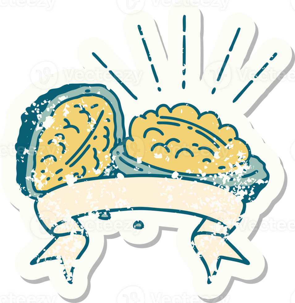 grunge sticker of tattoo style walnuts with shell png