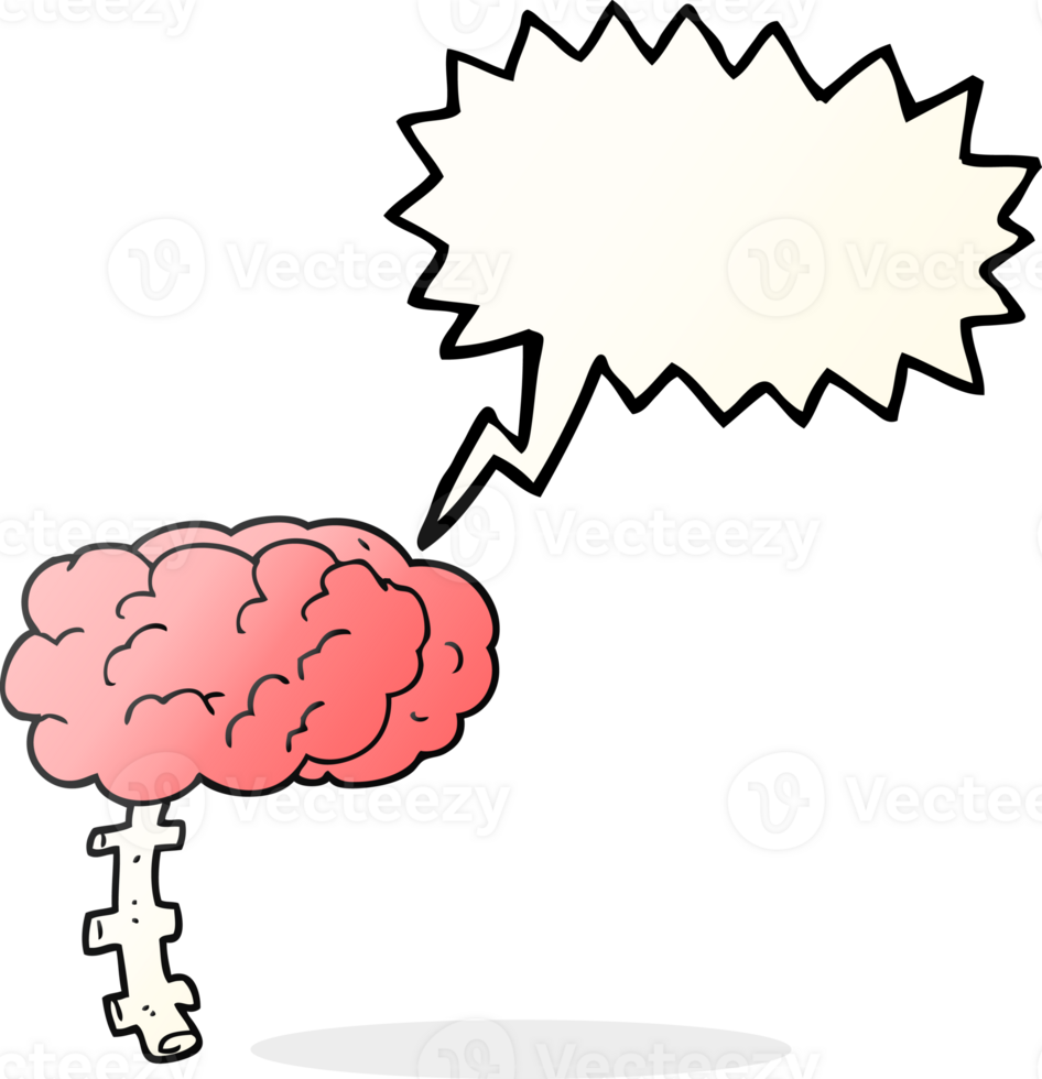 speech bubble cartoon brain png