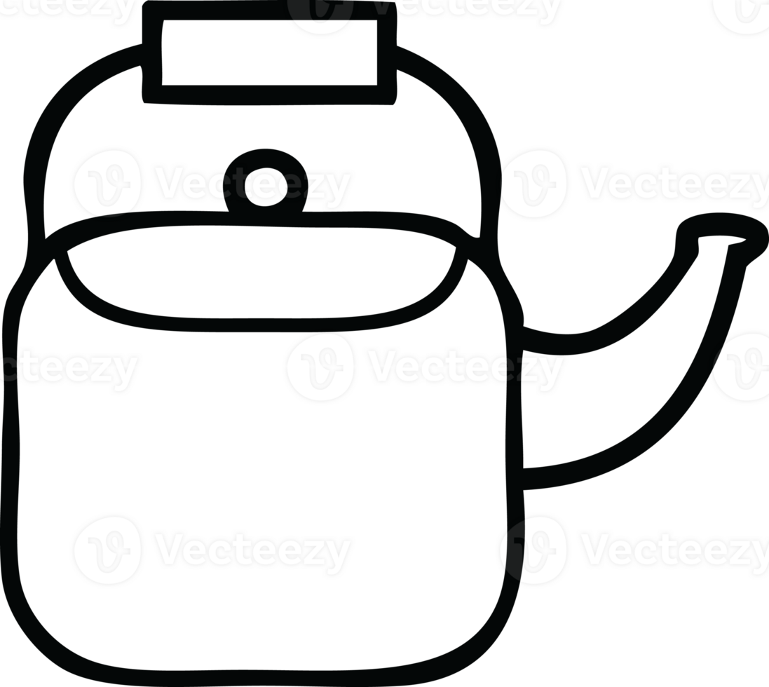 linjeritning tecknad vattenkokare png