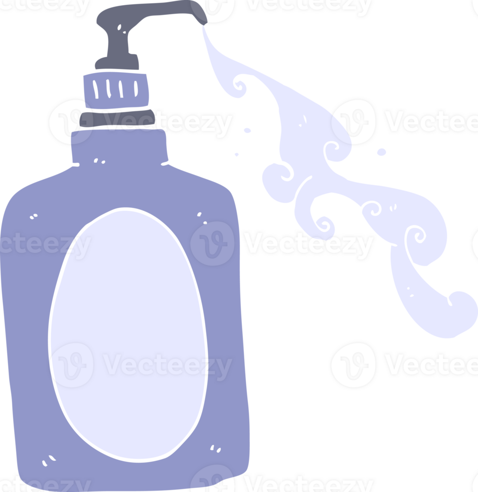 flat color illustration of a cartoon hand soap squirting png