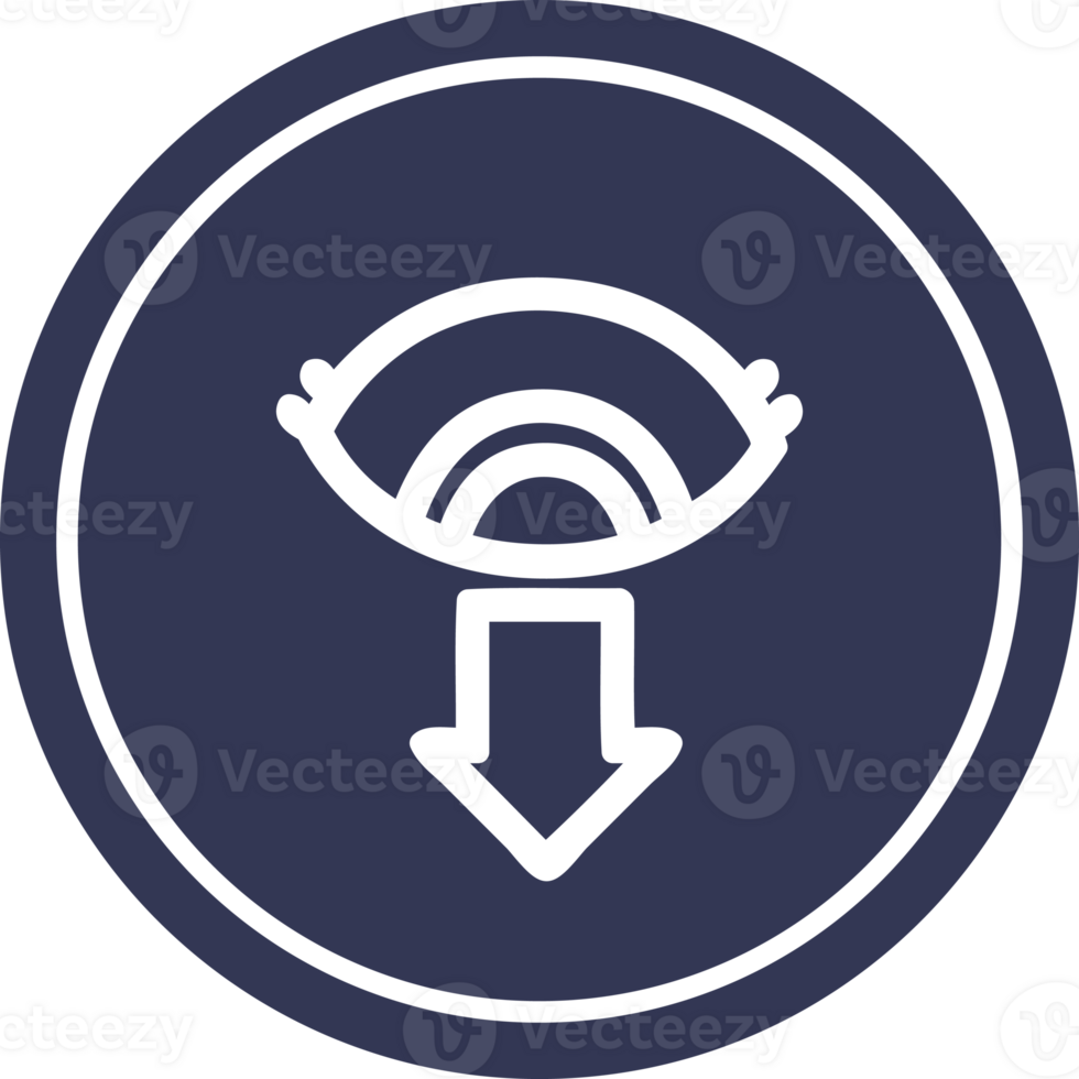staring eye circular icon symbol png