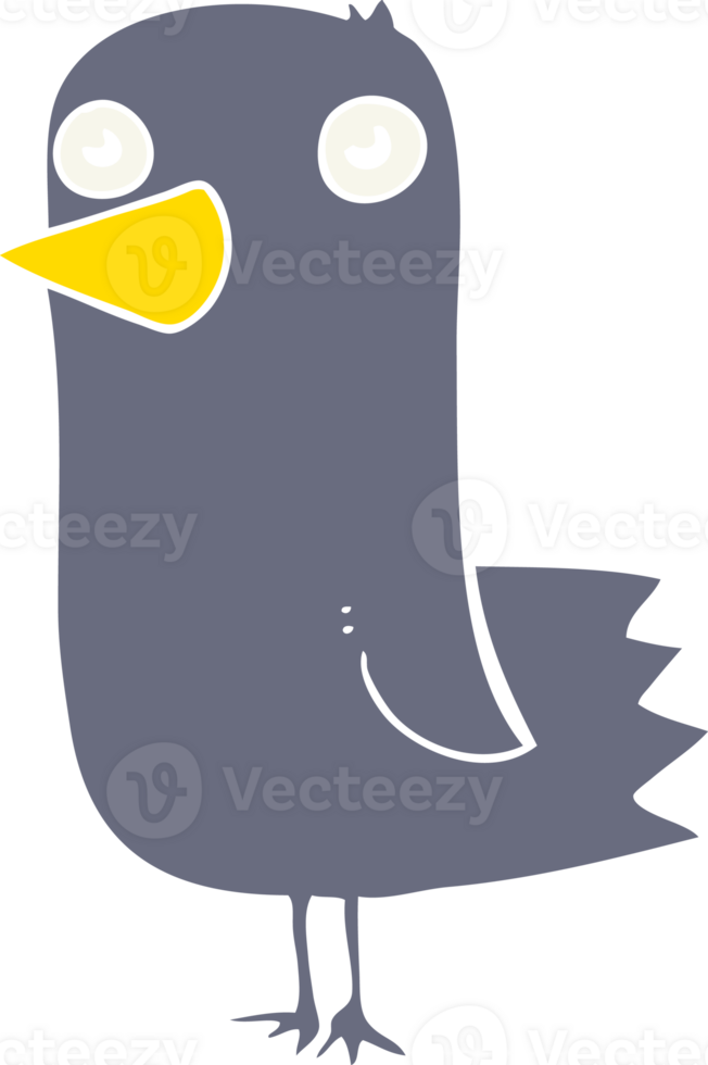 flat color style cartoon bird png